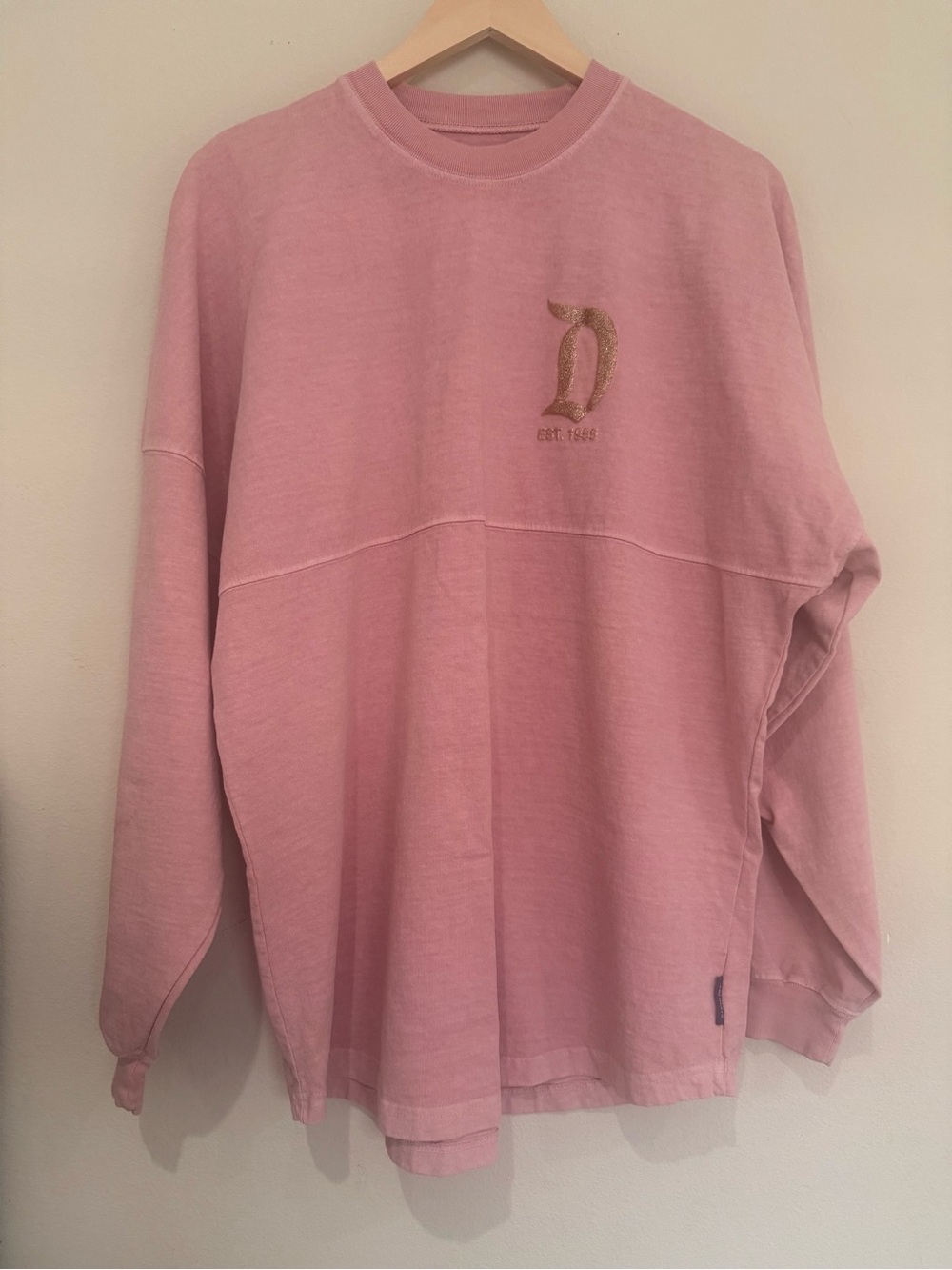 Authentic Disneyland Sweatshirt Pink with Rose Gold Size Medium